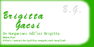 brigitta gacsi business card